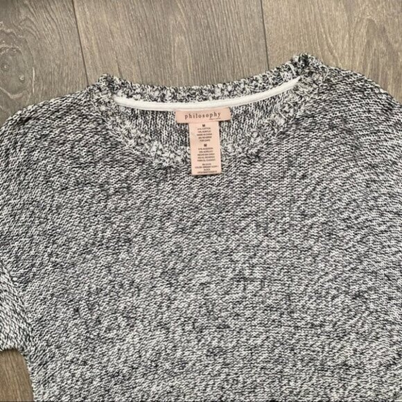 Philosophy Women's Republic Sweater Knit Pullover Dreamy Ivory Black Size M - Picture 8 of 13